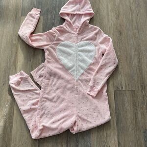 SO adult/teen one piece pajama with hood size medium
